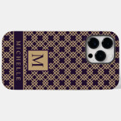 Paarse Bruine Vierkante Geometrische Doos Case-Mate iPhone Case (Achterkant (horizontaal))