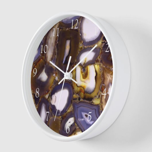 Paarse Bruine Witte Agaat steen geode patroon (Hoek)