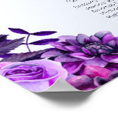 Paarse bruinkoolzittenden. Violet floral Poster (Hoek)