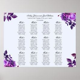 Paarse bruinkoolzittenden. Violet floral Poster
