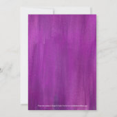 Paarse bruuigmaffia moderne huwelijksuitnodigingen kaart (Achterkant)