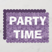 Paarse bubbel omhullen uitnodiging (Voorkant / Achterkant)