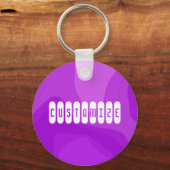 Paarse bubbelgom - Sjabloon Sleutelhanger (Voorkant)