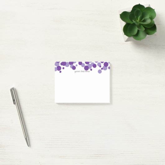 Paarse bubbels Confetti Patroon Post-it® notes (Kantoor)