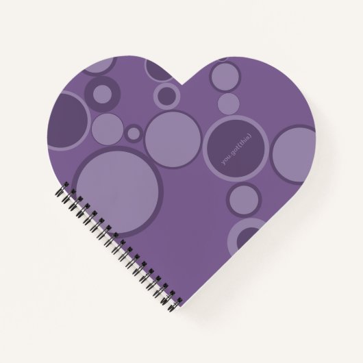 Paarse bubbels - Je hebt dit! Notitieboek (Voorkant)