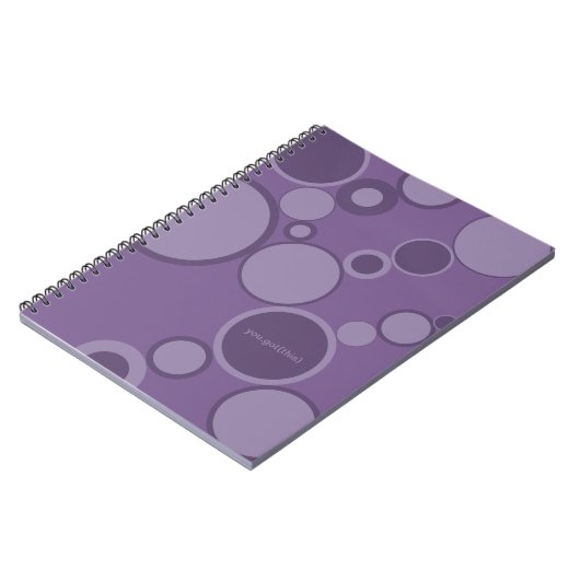 Paarse bubbels - Je hebt dit! Notitieboek (Linkerzijde)