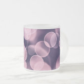 Paarse bubbels matglas koffiemok (Voorkant rechts)