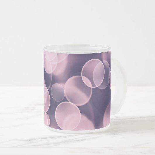 Paarse bubbels matglas koffiemok (Voorkant rechts)