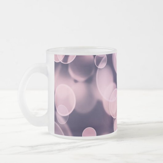 Paarse bubbels matglas koffiemok (Links)