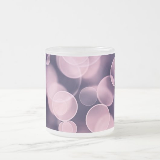 Paarse bubbels matglas koffiemok (Center)