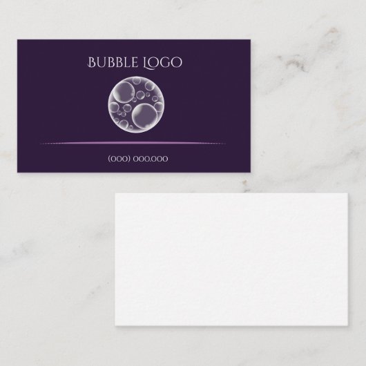 Paarse Bubble-Logo Visitekaartje (Voorkant / Achterkant)