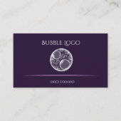 Paarse Bubble-Logo Visitekaartje (Voorkant)