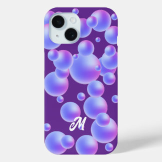 Paarse Bubble-telefoonhoes iPhone 15 Case