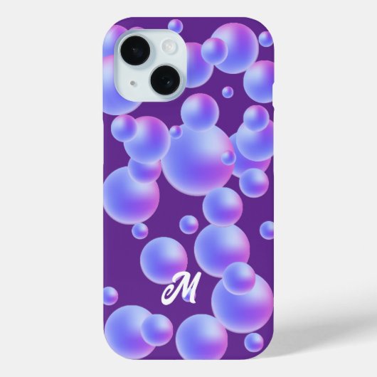 Paarse Bubble-telefoonhoes Case-Mate iPhone Case (Achterkant)