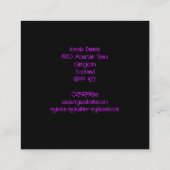 Paarse Bubble Visitekaartje (Achterkant)