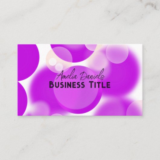 Paarse Bubble Visitekaartje (Voorkant)