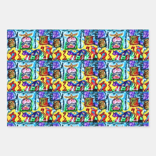 PAARSE BUFFALO CADEAUVERPAKKING—3 VELLEN INBEGREPE (Voorkant 3)