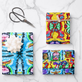 PAARSE BUFFALO CADEAUVERPAKKING—3 VELLEN INBEGREPE