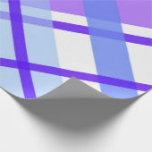 Paarse Buffalo Plaid Wrapping Paper Cadeaupapier (Hoek)