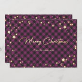 Paarse Buffalo Plays kerstkaarten Feestdagenkaart (Voorkant / Achterkant)