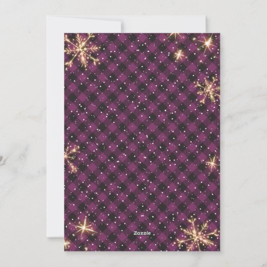 Paarse Buffalo Pset Mountain-kerstkaarten Feestdagenkaart (Achterkant)