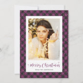 Paarse Buffalo Pset Snow-kerstkaarten Feestdagenkaart (Voorkant)