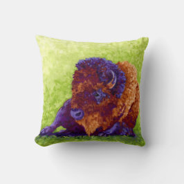 Paarse buffel kussen