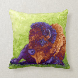 Paarse buffel kussen