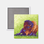 Paarse buffel magneet (Voorkant / Achterkant)