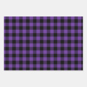 Paarse Buffel Plaid Kerst Klein Inpakpapier Vel (Voorkant 2)