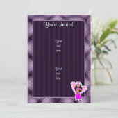 Paarse buikdanseres kaart (Staand voorkant)