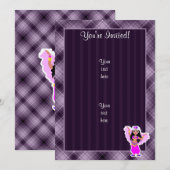 Paarse buikdanseres kaart (Voorkant / Achterkant)