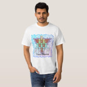 Paarse Buitenaards Driehoek T-shirt (Voorkant volledig)
