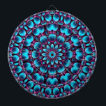 Paarse buizen Blauwe Fractal Kaleidoscoop Dartbord<br><div class="desc">Geweldig spel van vaardigheid! Mooie dye, kaleidoscoop en fractale patronen zijn geweldig voor iedereen die graag kleurrijk is.</div>