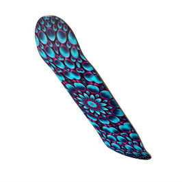 Paarse buizen  Blauwe Fractal Kaleidoscoop Skateboard