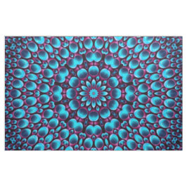 Paarse buizen Blauwe Fractal Kaleidoscoop Stof