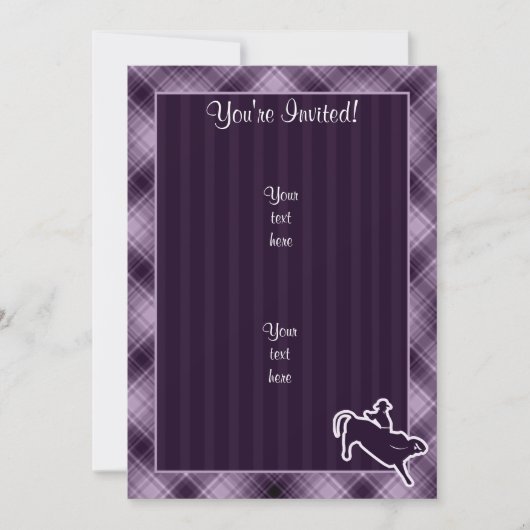 Paarse Bull Rider Kaart (Voorkant)