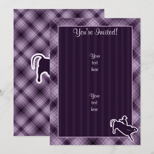 Paarse Bull Rider Kaart (Voorkant / Achterkant)