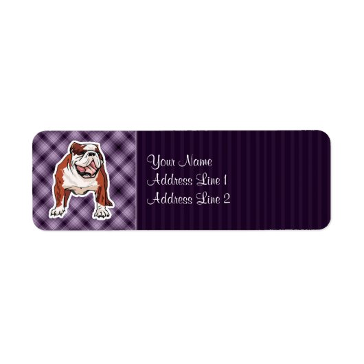 Paarse Bulldog Etiket (Voorkant)