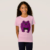 Paarse Bulldog T-shirt (Voorkant volledig)