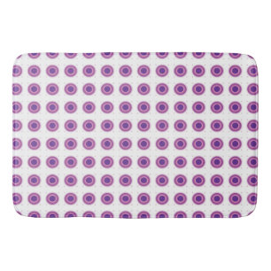 Paarse Bullseye Target Polka Dot Round Circles Badmat