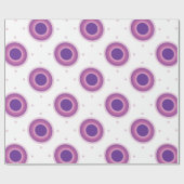 Paarse Bullseye Target Polka Dot Round Circles Cadeaupapier (Vlak)