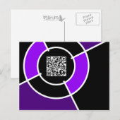 paarse bulseye QR-code Briefkaart (Voorkant / Achterkant)
