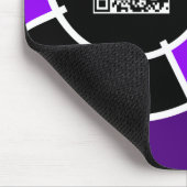 paarse bulseye QR-code Muismat (Hoek)