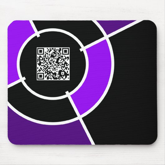 paarse bulseye QR-code Muismat (Voorkant)