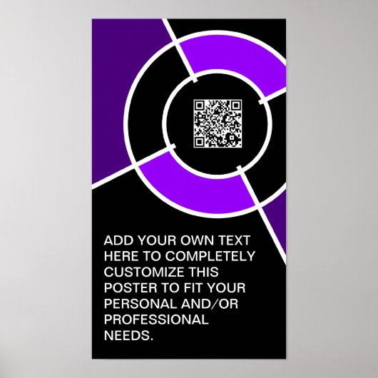 paarse bulseye QR-code Poster (Voorkant)