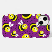 Paarse Bumblebees iPhone | iPhone 14 Hoesje-Mate Case-Mate iPhone Case (Achterkant (horizontaal))