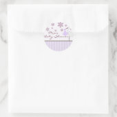 paarse bundel van vreugde Baby Shower Sticker (Tas)