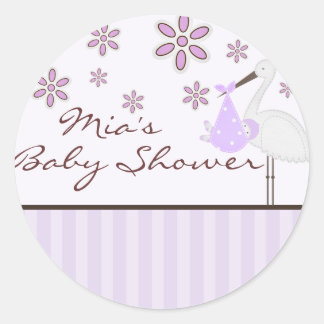 paarse bundel van vreugde Baby Shower Sticker