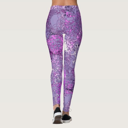 Paarse bundels leggings (Achterkant)